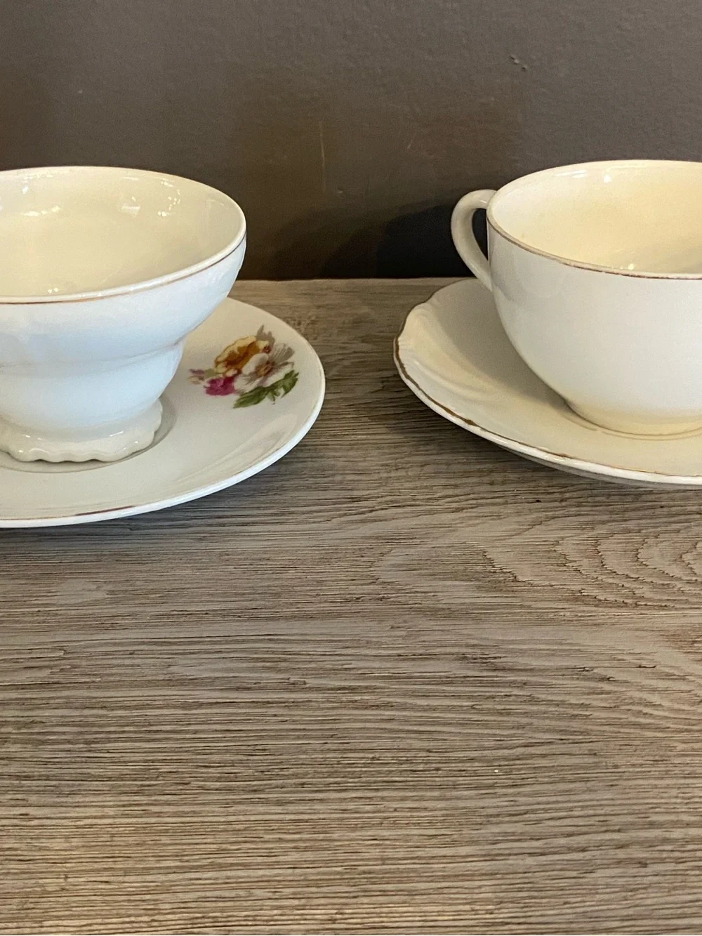 Vintage Japanese Tea Cups And Saucer Set Of (2) 1960’s (read)